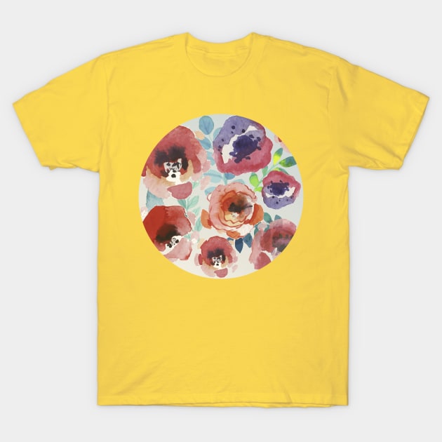 Painted Circle Flower T-Shirt by Mako Design 